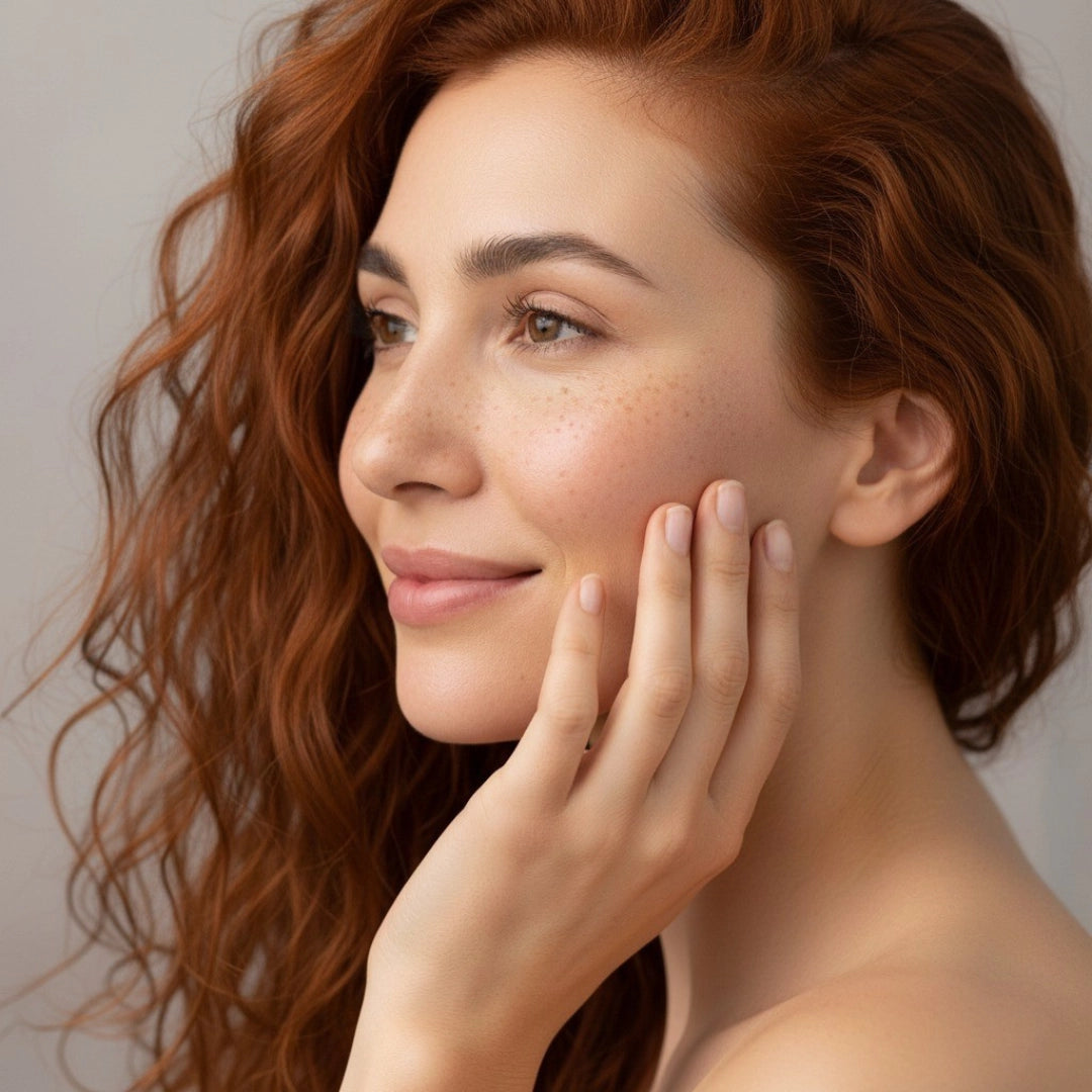 after Woman with soft and beautiful skin after using Zyragen Daily Ritual.
