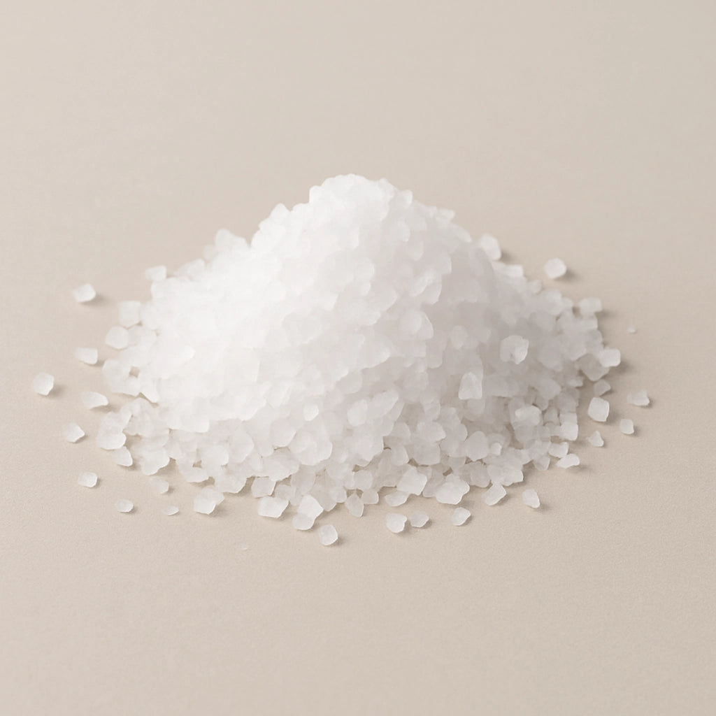 Sea salt on a light background
