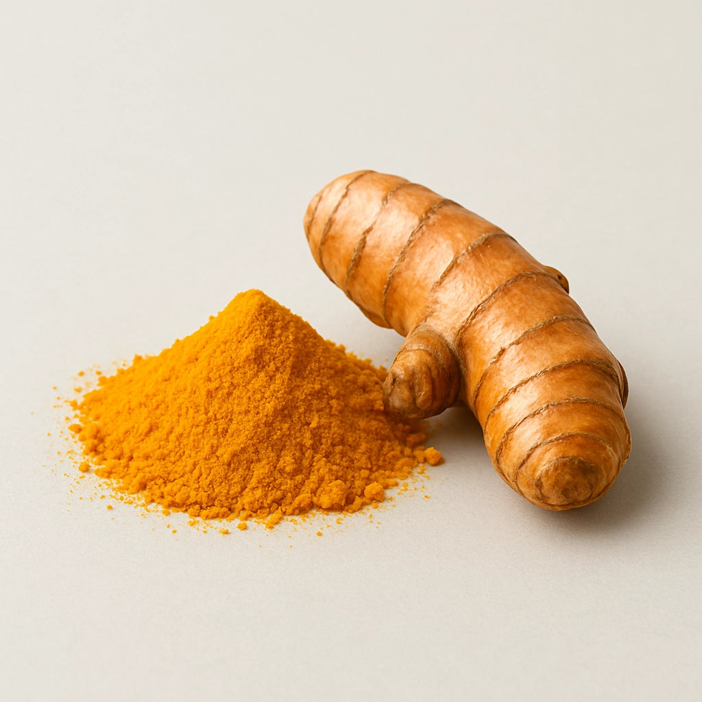 Turmeric on light background