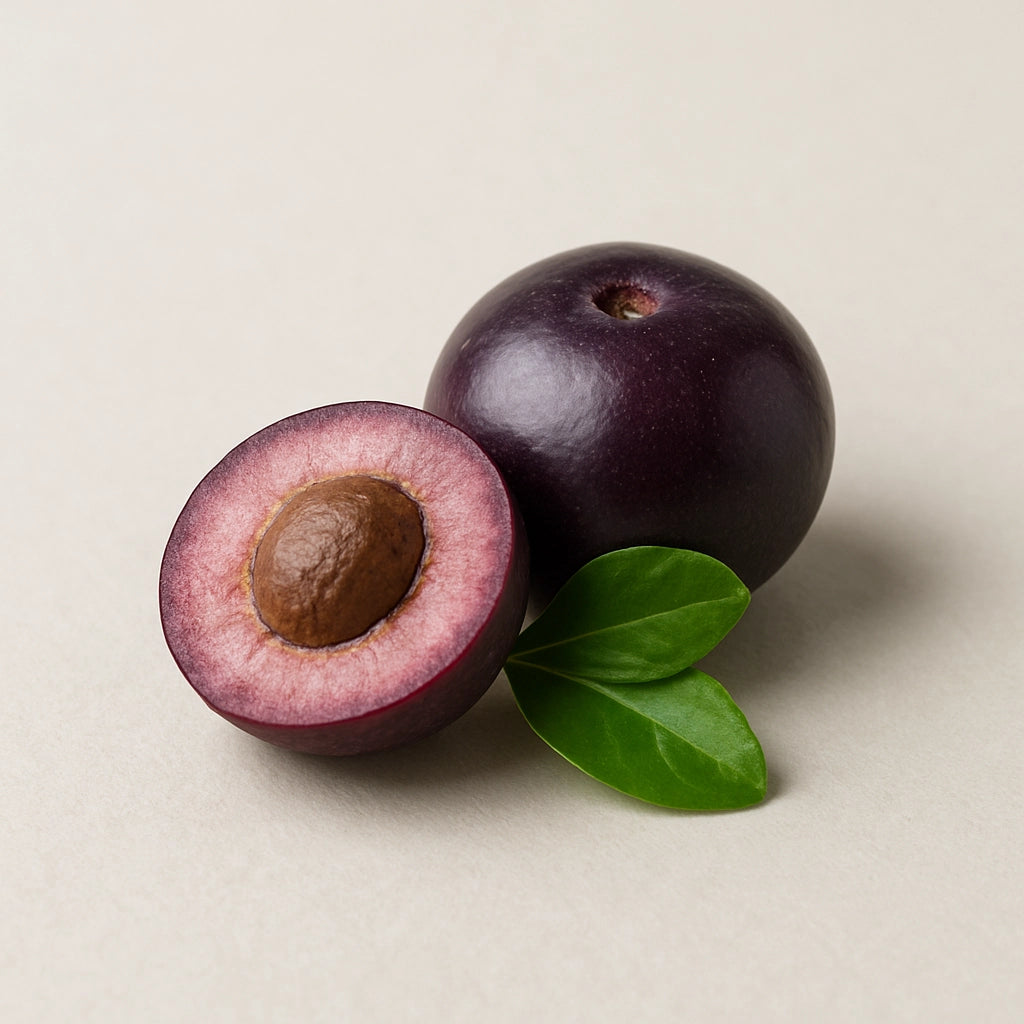 Acai berries on light background