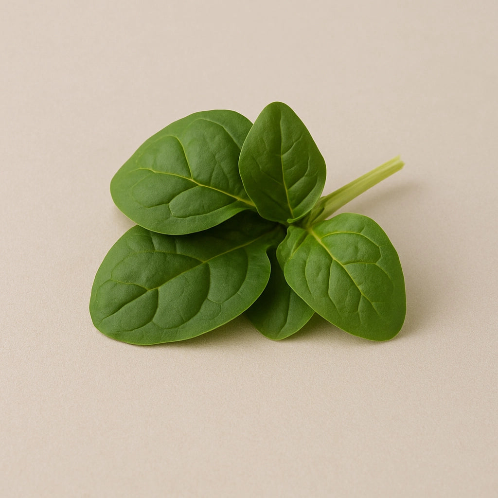 Spinach leaf on light background