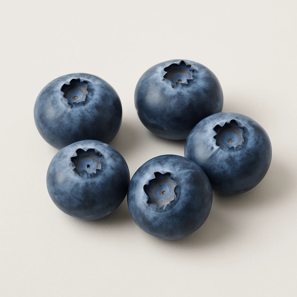 Blueberries on light background