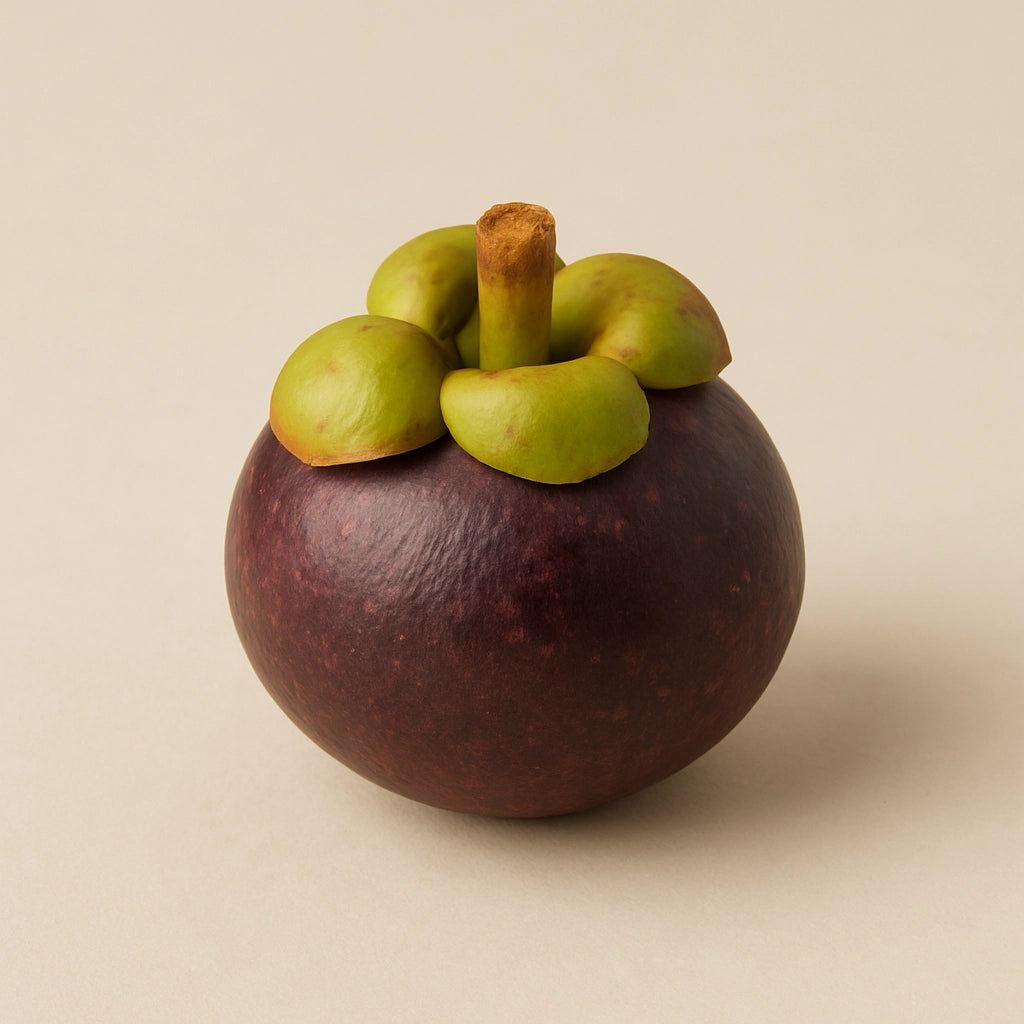 Mangosteen fruit on light background